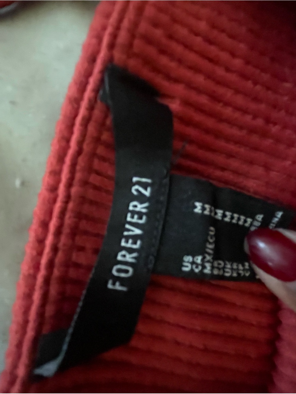Forever 21 Burnt Orange Ribbed Crewneck Sweater